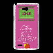 Coque LG L80 Merci l'arbitre Bonus offensif-défensif Rose