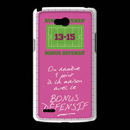 Coque LG L80 1 point bonus offensif-défensif Rose