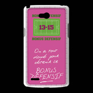 Coque LG L80 Obtenir le Bonus offensif-défensif Rose