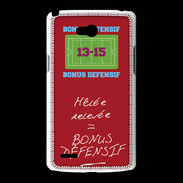 Coque LG L80 Mêlée relevée Bonus offensif-défensif Rouge