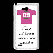 Coque LG L80 Demi de mêlée Bonus offensif-défensif Blanc