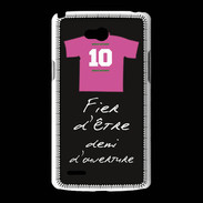 Coque LG L80 Demi d'ouverture Bonus offensif-défensif Noir