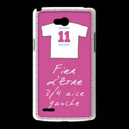 Coque LG L80 3/4 aile gauche Bonus offensif-défensif Rose
