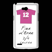 Coque LG L80 3/4 centre G Bonus offensif-défensif Blanc