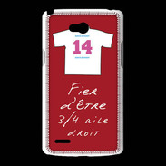 Coque LG L80 3/4 aile droit Bonus offensif-défensif Rouge