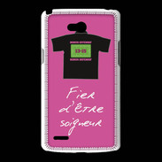Coque LG L80 Soigneur Bonus offensif-défensif Rose 2