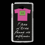 Coque LG L80 Femme de rugbyman Bonus offensif-défensif Noir