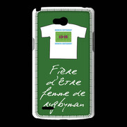 Coque LG L80 Femme de rugbyman Bonus offensif-défensif Vert