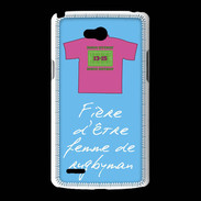 Coque LG L80 Femme de rugbyman Bonus offensif-défensif Bleu