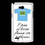 Coque LG L80 Femme de rugbyman Bonus offensif-défensif Blanc 2