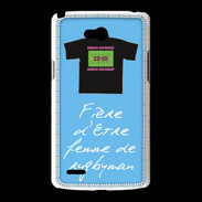 Coque LG L80 Femme de rugbyman Bonus offensif-défensif Bleu 2