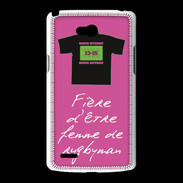Coque LG L80 Femme de rugbyman Bonus offensif-défensif Rose 2