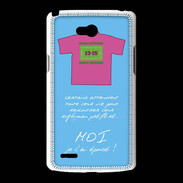 Coque LG L80 Moi je l'ai épousé Bonus offensif-défensif Bleu
