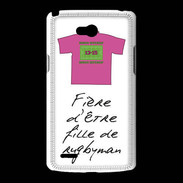 Coque LG L80 Fille de rugbyman Bonus offensif-défensif Blanc
