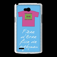 Coque LG L80 Fille de rugbyman Bonus offensif-défensif Bleu