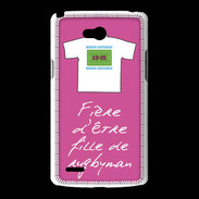 Coque LG L80 Fille de rugbyman Bonus offensif-défensif Rose