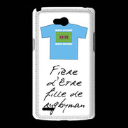 Coque LG L80 Fille de rugbyman Bonus offensif-défensif Blanc 2