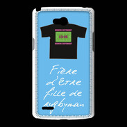 Coque LG L80 Fille de rugbyman Bonus offensif-défensif Bleu 2