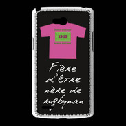 Coque LG L80 Mère de rugbyman Bonus offensif-défensif Noir 