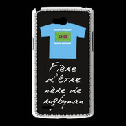 Coque LG L80 Mère de rugbyman Bonus offensif-défensif Noir 2