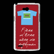 Coque LG L80 Mère de rugbyman Bonus offensif-défensif Rouge 2