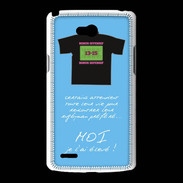 Coque LG L80 Moi je l'ai élevé Bonus offensif-défensif Bleu 2