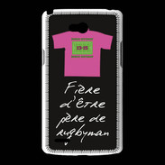 Coque LG L80 Père de rugbyman Bonus offensif-défensif Noir