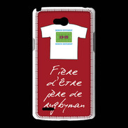 Coque LG L80 Père de rugbyman Bonus offensif-défensif Rouge