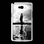 Coque LG L80 Personnage en noir et blanc PR