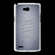 Coque LG L80 Les Folies Bleu Citation Oscar Wilde