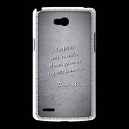 Coque LG L80 Les Folies Noir Citation Oscar Wilde