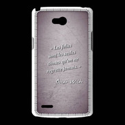 Coque LG L80 Les Folies Violet Citation Oscar Wilde