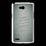 Coque LG L80 Les Folies Vert Citation Oscar Wilde