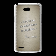 Coque LG L80 Pêché stupidité Sepia Citation Oscar Wilde