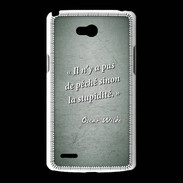 Coque LG L80 Pêché stupidité Vert Citation Oscar Wilde