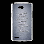 Coque LG L80 Portrait Ame Bleu Citation Oscar Wilde