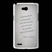 Coque LG L80 Portrait Ame Gris Citation Oscar Wilde
