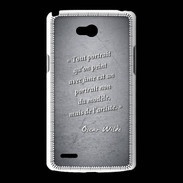 Coque LG L80 Portrait Ame Noir Citation Oscar Wilde