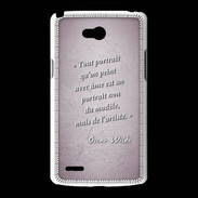 Coque LG L80 Portrait Ame Rose Citation Oscar Wilde