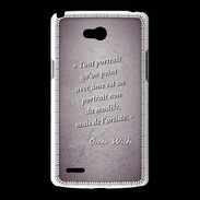 Coque LG L80 Portrait Ame Violet Citation Oscar Wilde