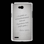 Coque LG L80 Public génie Gris Citation Oscar Wilde