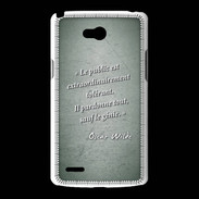 Coque LG L80 Public génie Vert Citation Oscar Wilde