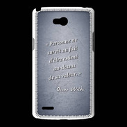 Coque LG L80 Survie valeur Bleu Citation Oscar Wilde