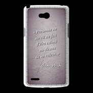 Coque LG L80 Survie valeur Violet Citation Oscar Wilde