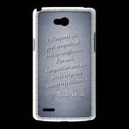 Coque LG L80 Sympathiser Bleu Citation Oscar Wilde