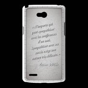 Coque LG L80 Sympathiser Gris Citation Oscar Wilde