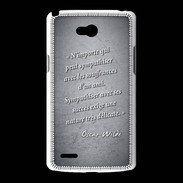 Coque LG L80 Sympathiser Noir Citation Oscar Wilde
