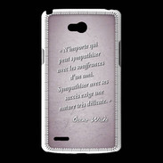Coque LG L80 Sympathiser Rose Citation Oscar Wilde