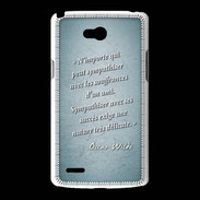 Coque LG L80 Sympathiser Turquoise Citation Oscar Wilde