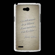 Coque LG L80 Tentation Sepia Citation Oscar Wilde